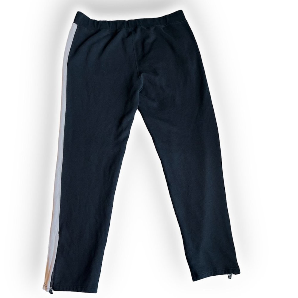 Polo by Ralph Lauren Black Pants with White Side Stripes & Zipper Pockets